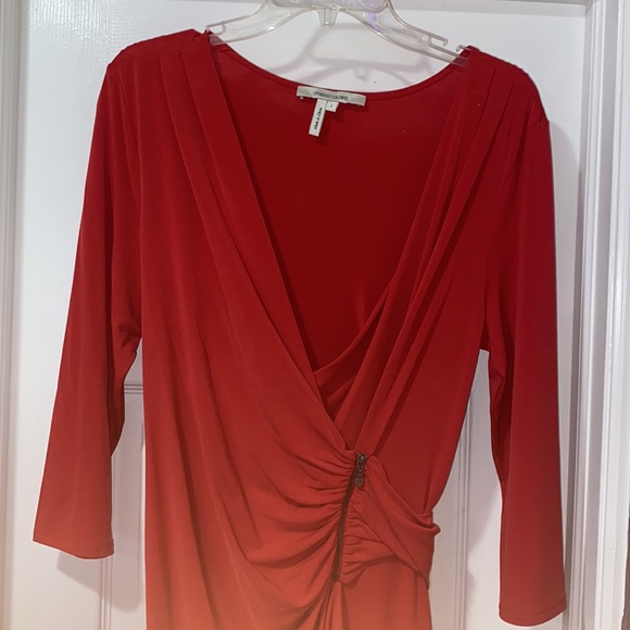 Red Long Sleeve Dress - LARGE - Picture 3 of 6